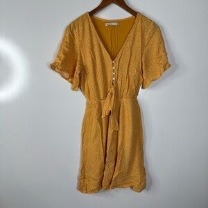 Abercrombie‎ & Fitch Yellow Mini Dress Size Small